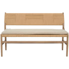 Radford Bench with Fabric Seat Cushion by Keiichi