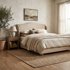 Wilmcote Winged Upholstered Bed - King Size by Keiichi