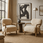 Baaarb Accent Chair in Faux Sheepskin Keiichi