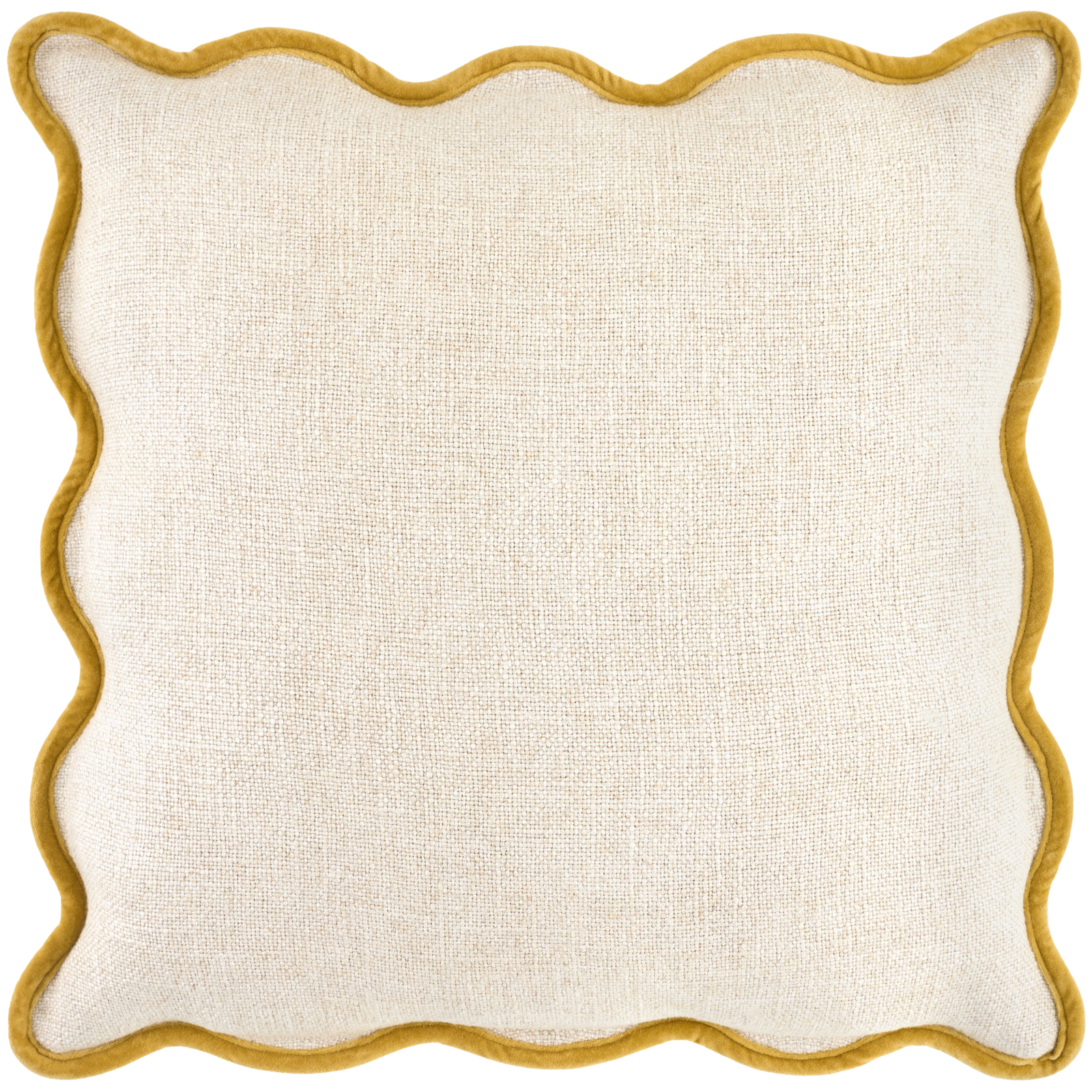Caliza Woven Cushion in Mustard by Keiichi
