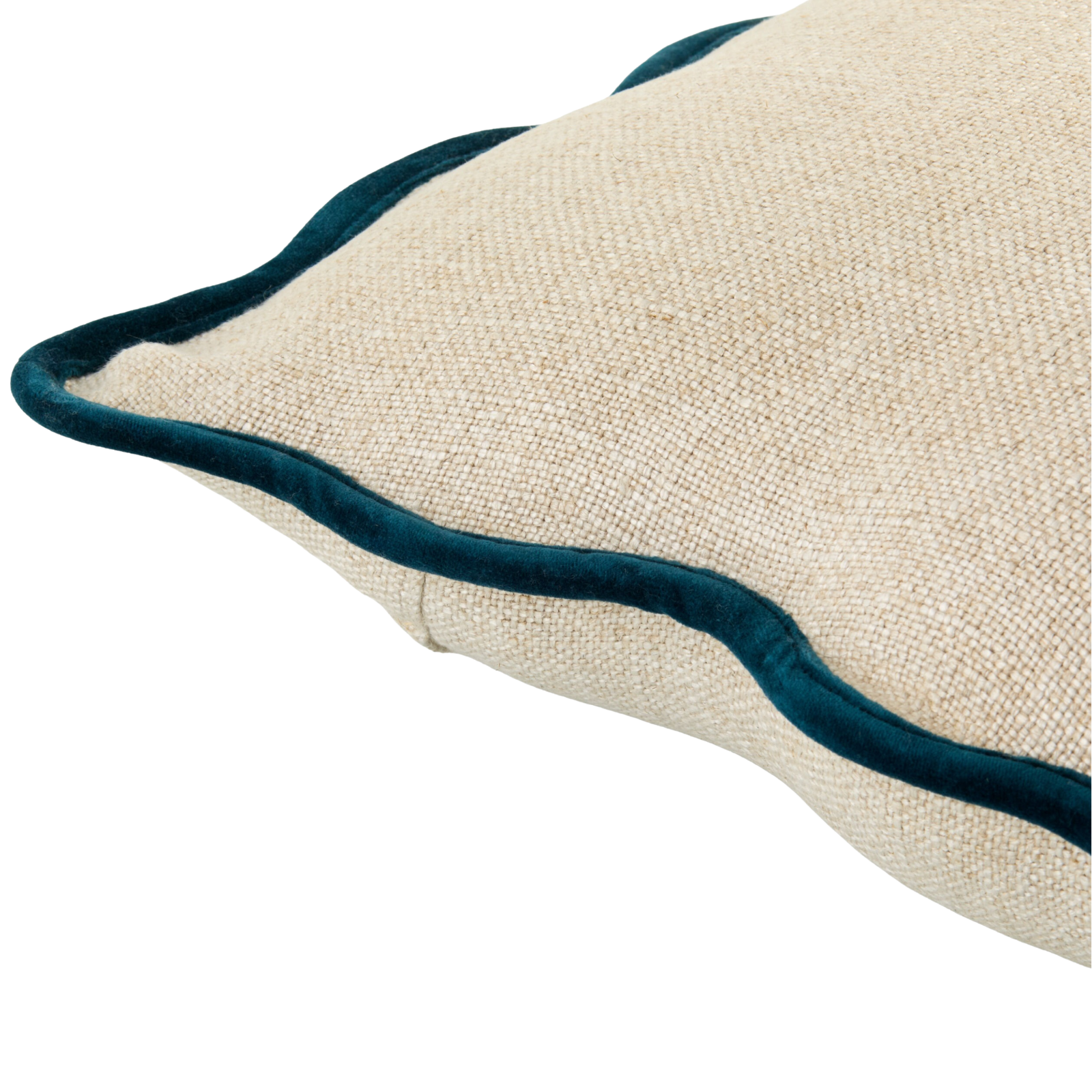 Caliza Woven Cushion in Peacock by Keiichi