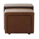 Campden Ottoman in Leather by Keiichi