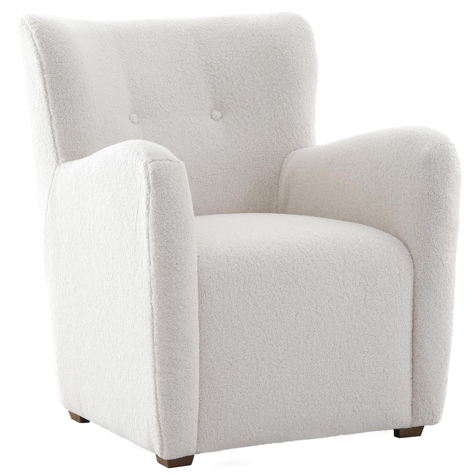 Hidcote Accent Chair in Faux Wool by Keiichi