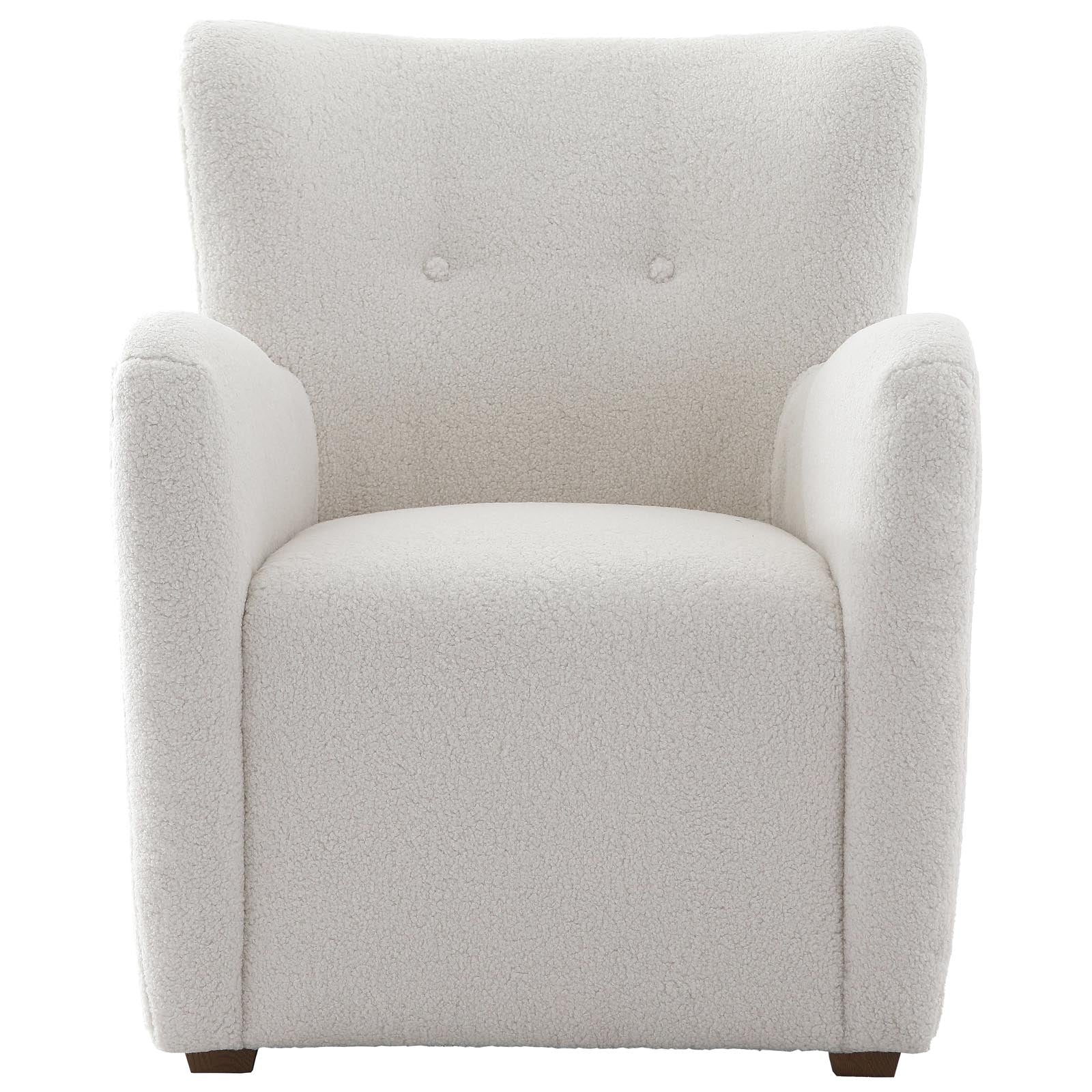 Hidcote Accent Chair in Faux Wool by Keiichi