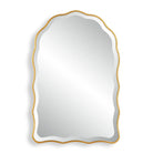 Irregular Arched Mirror in Gold Leaf by Keiichi