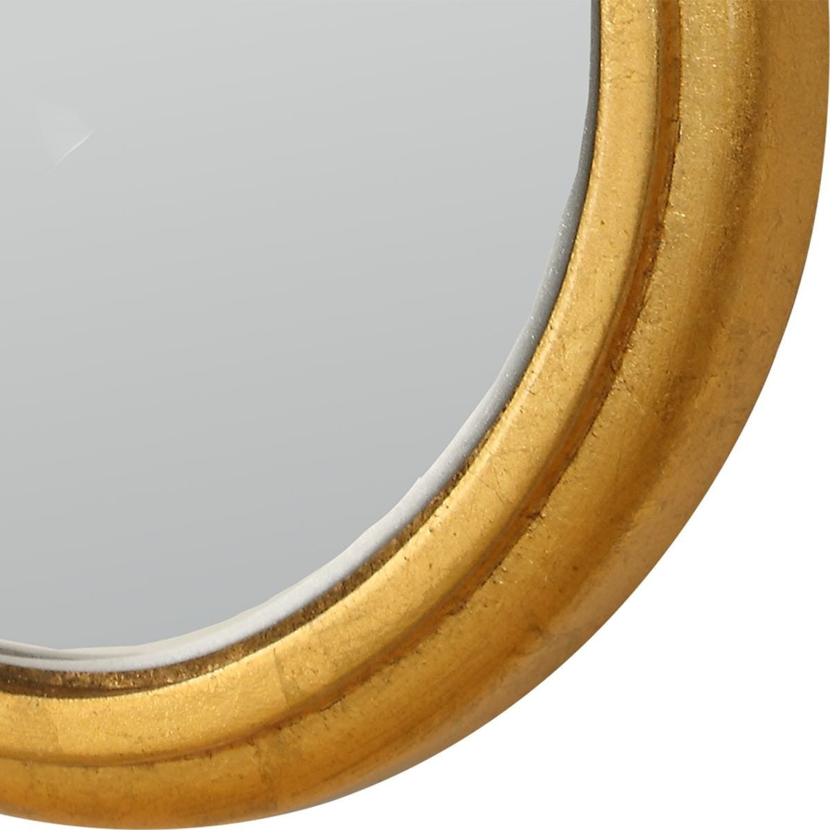 Irregular Arched Mirror in Gold Leaf by Keiichi