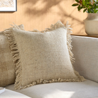 Marisol Hand Woven Cushion in Natural by Keiichi