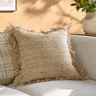 Marisol Hand Woven Cushion in Warm Natural by Keiichi