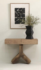 Reclaimed Oak Cross Console Table by Keiichi