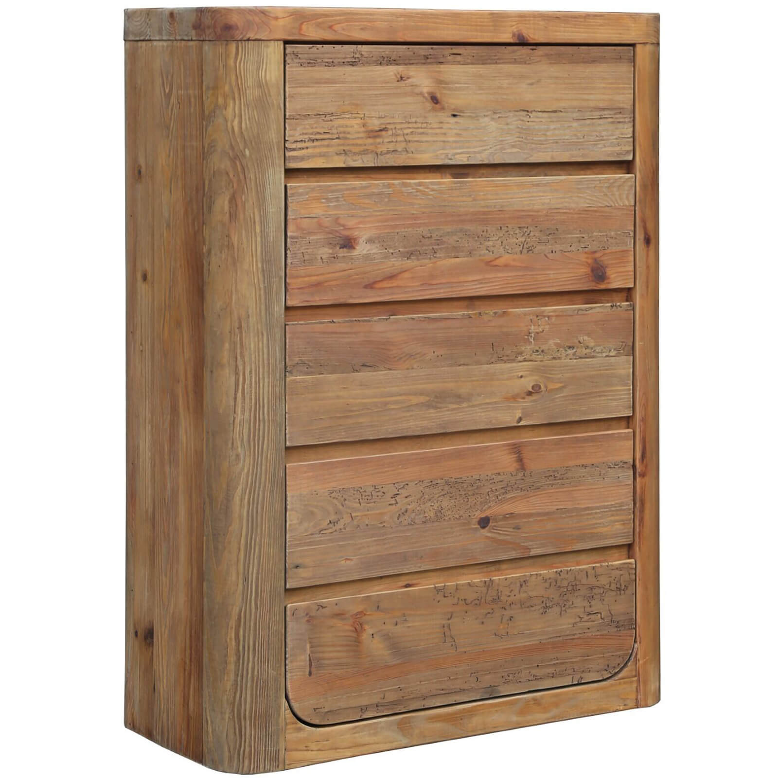 Reclaimed Pine Tall Chest of Drawers by Keiichi