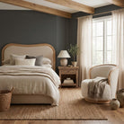 Sandford Curved Upholstered Bed - King Size by Keiichi