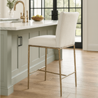 Sloane Counter Stool in Aged Brass by Keiichi