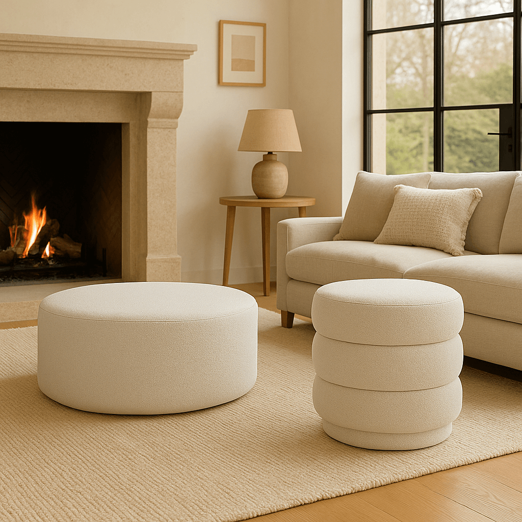Cloud Stool in Off-White by Keiichi