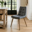 Winchcombe Dining Chair in Grey Leather by Keiichi