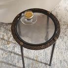 Kennington Round Glass Side Table Uttermost