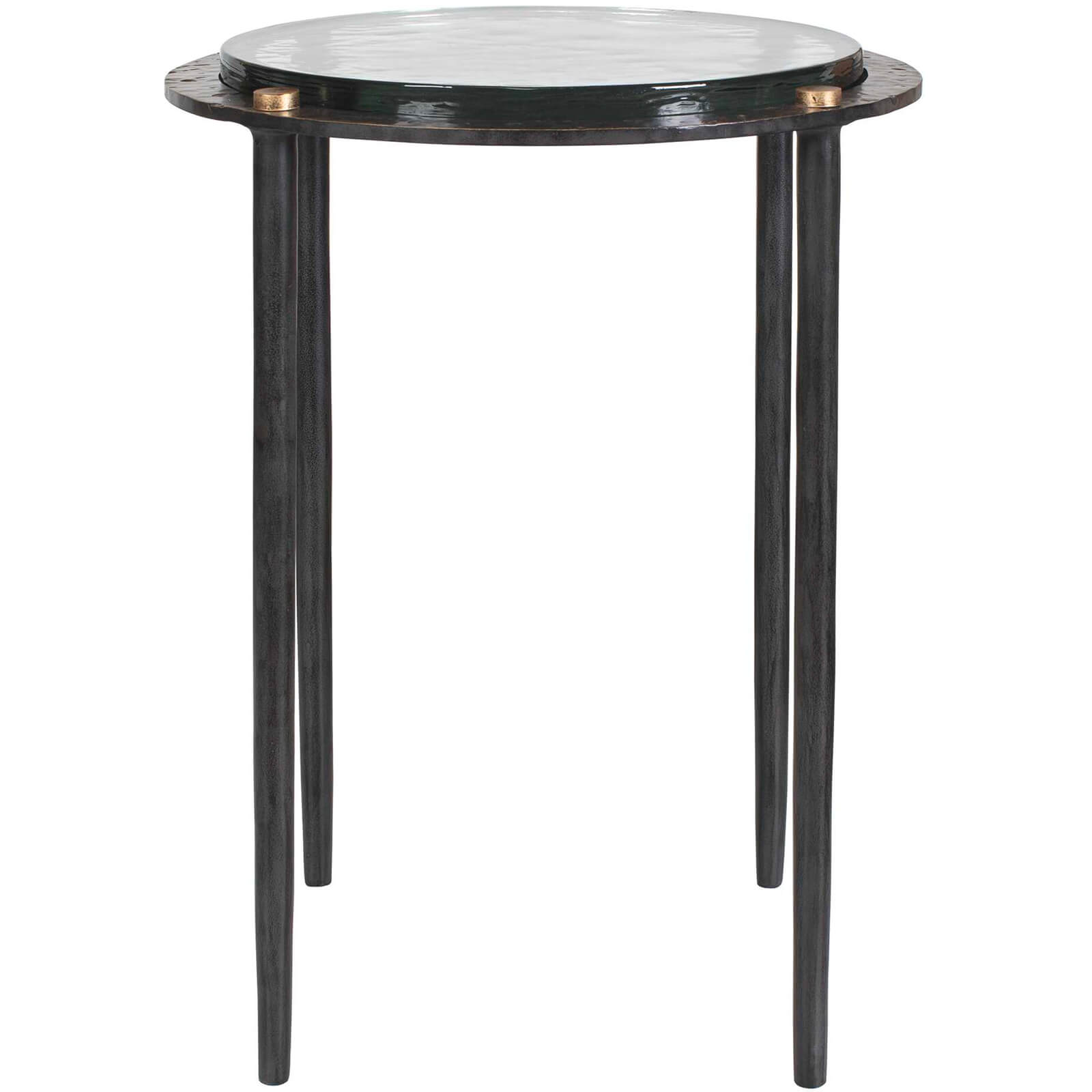 Kennington Round Glass Side Table Uttermost