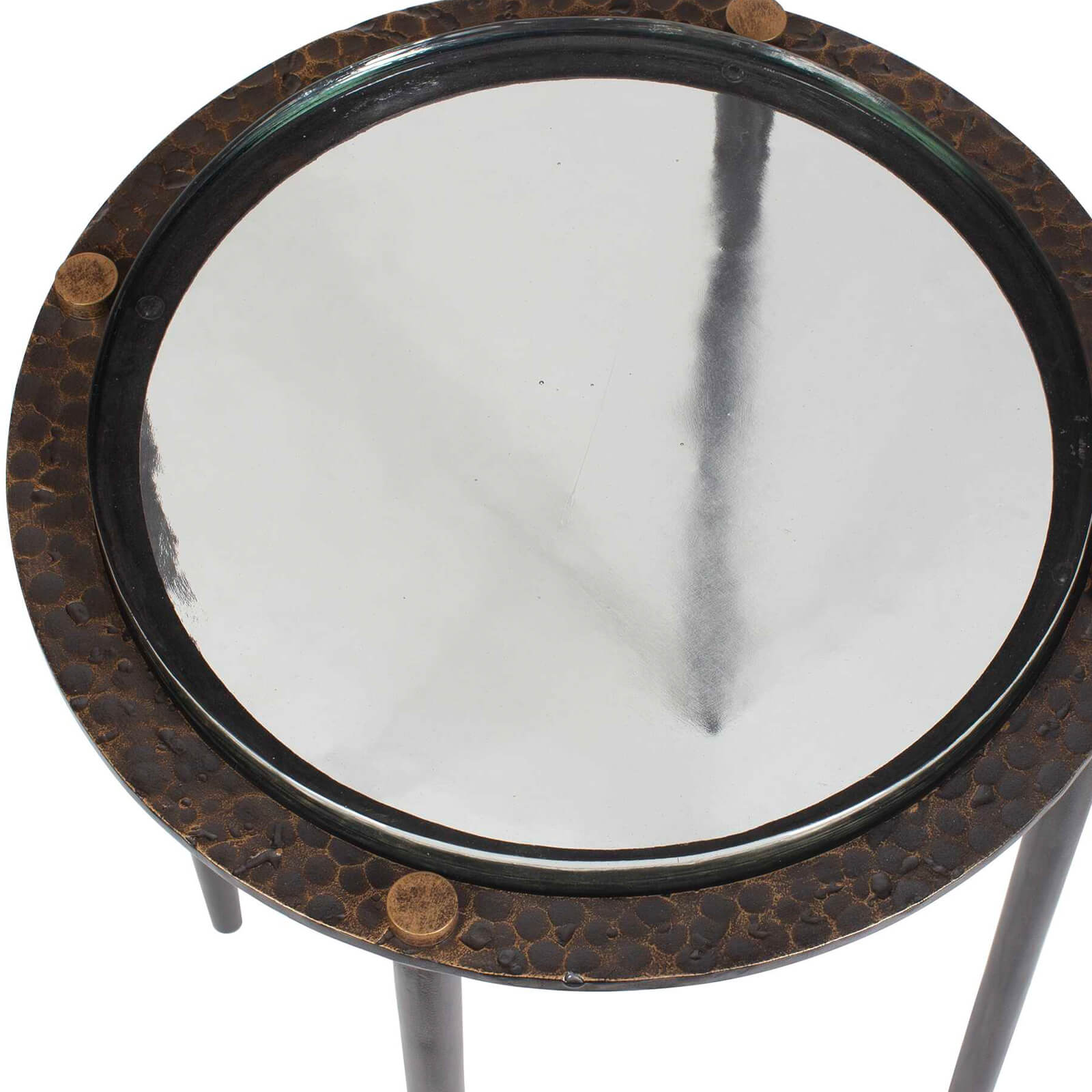 Kennington Round Glass Side Table by Uttermost