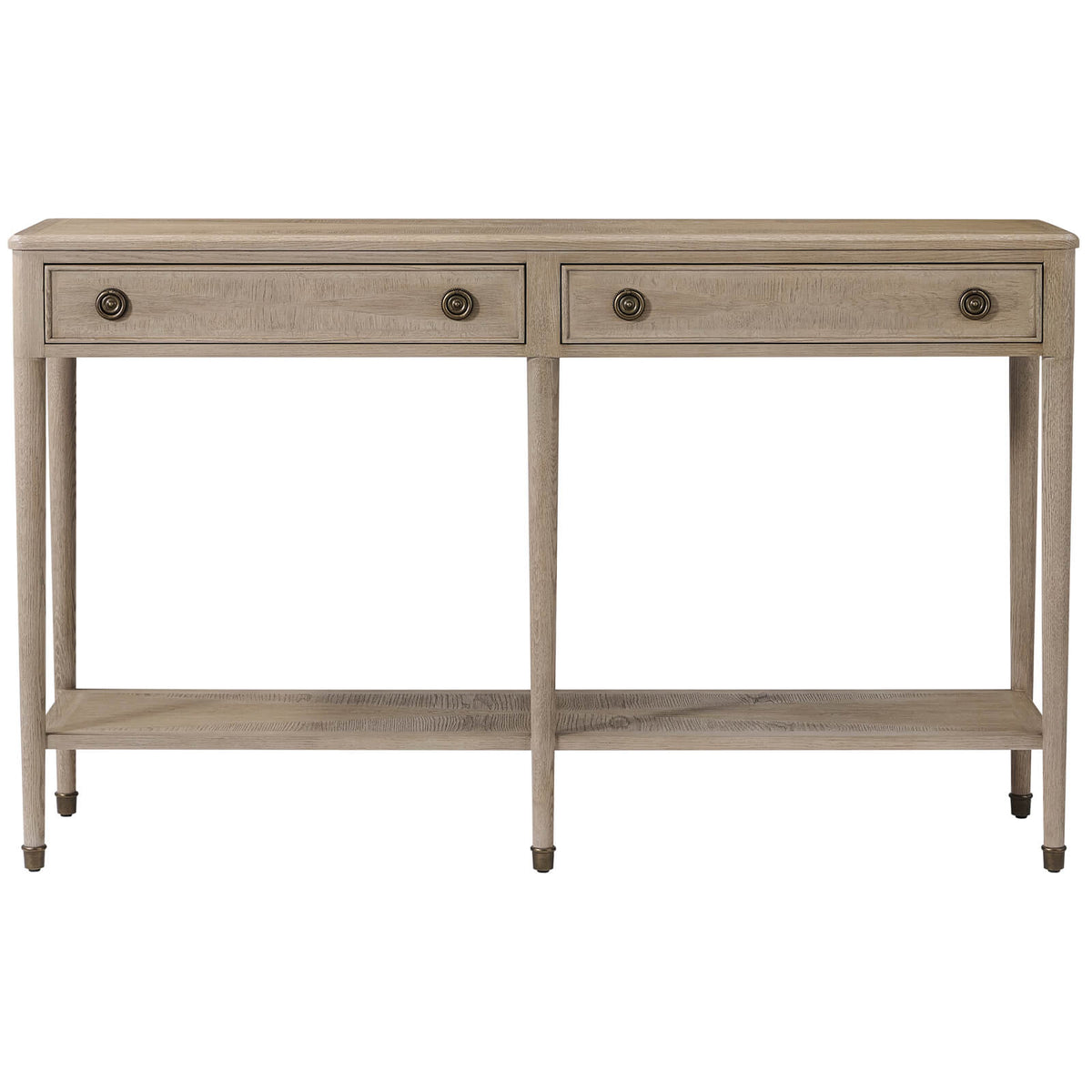 Kingswell Console Table in Riverwash Oak by Theodore Alexander