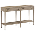 Kingswell Console Table in Riverwash Oak by Theodore Alexander