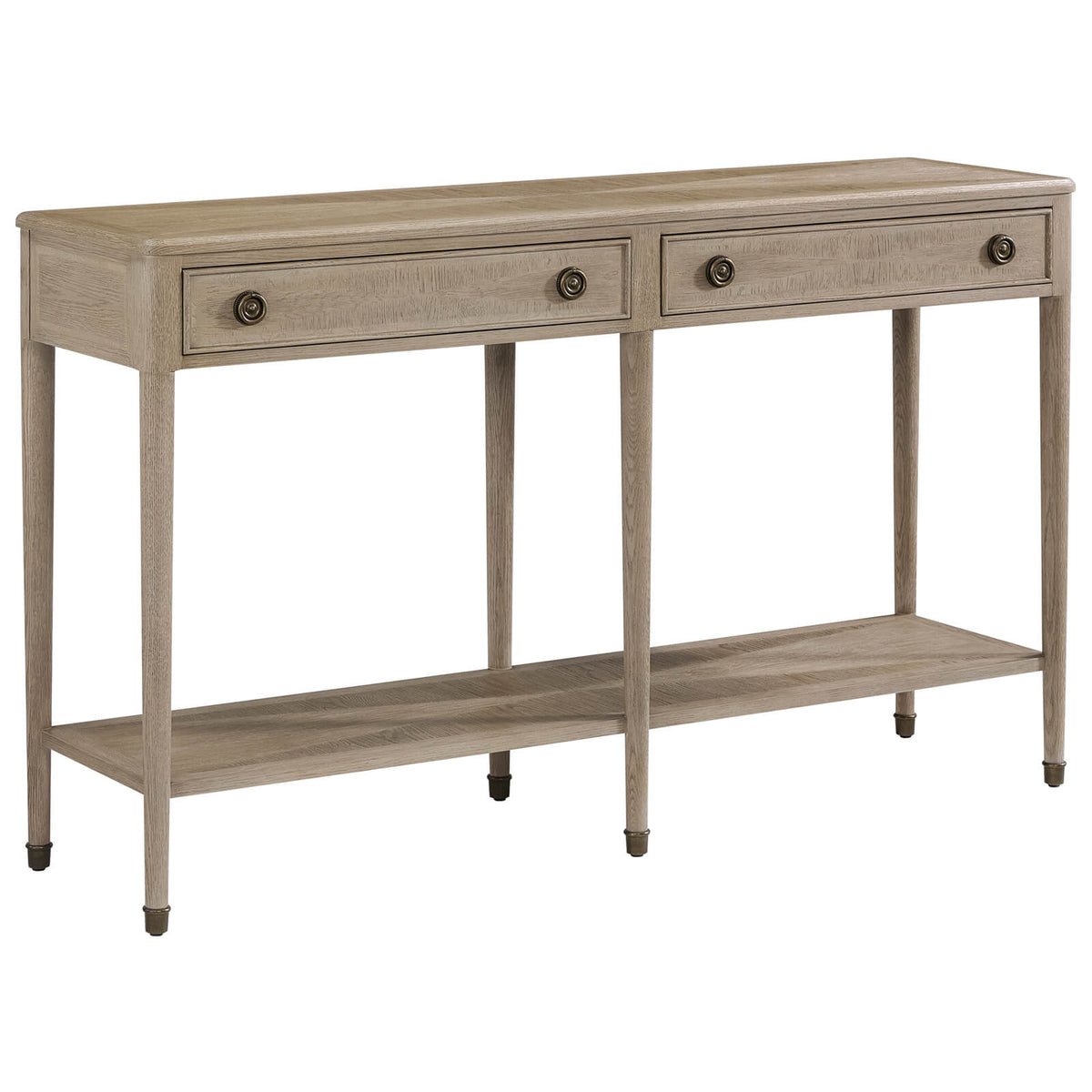 Kingswell Console Table in Riverwash Oak by Theodore Alexander