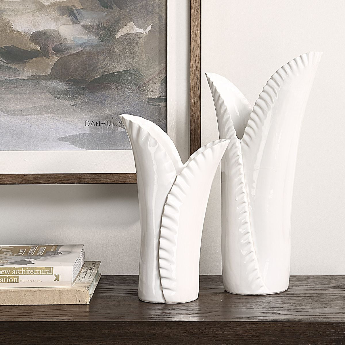Leafscape Vases Set of 2 by Uttermost