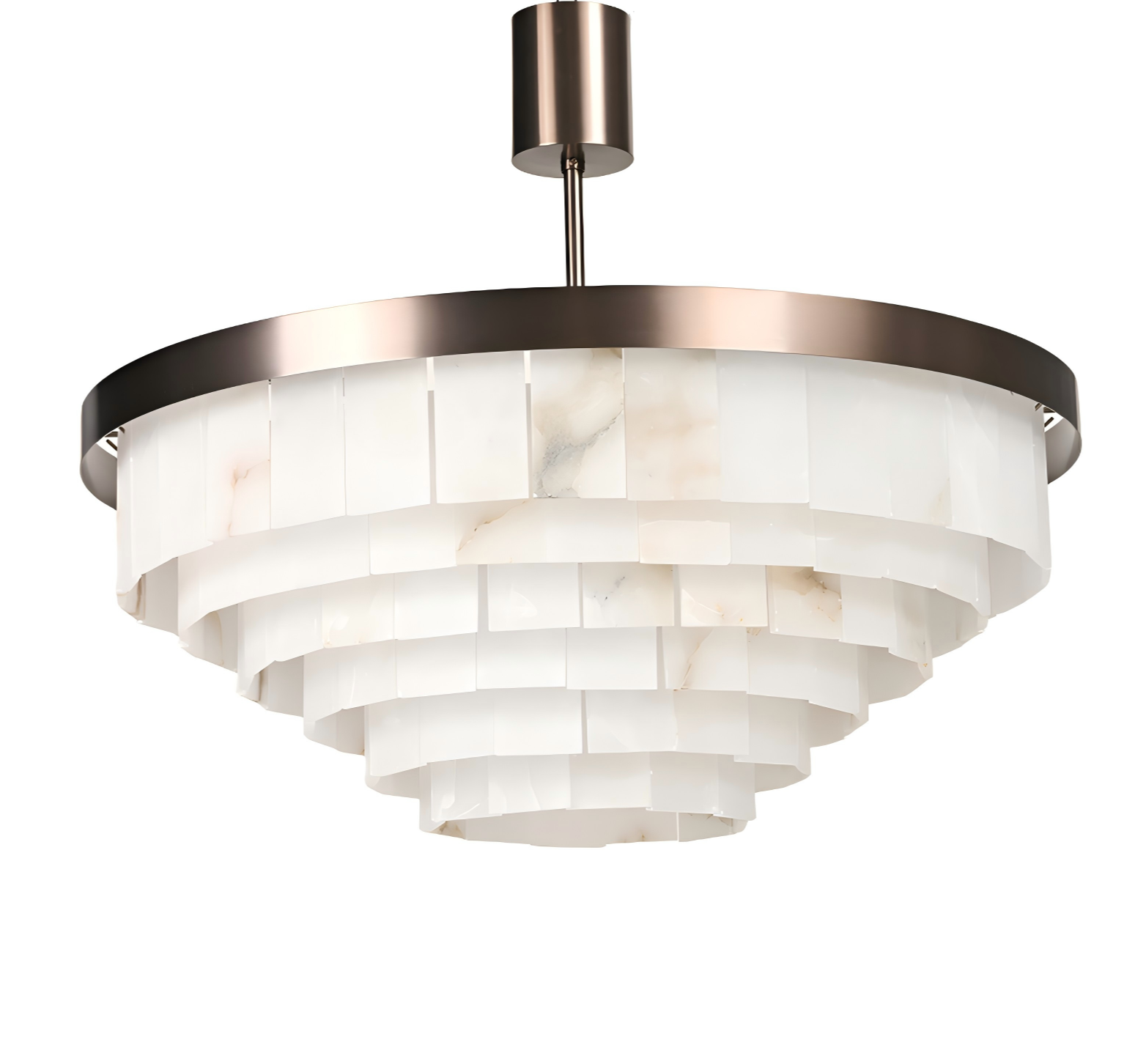 Mayfair Bronze & Alabaster Pendant 80cm by Luxe Collection