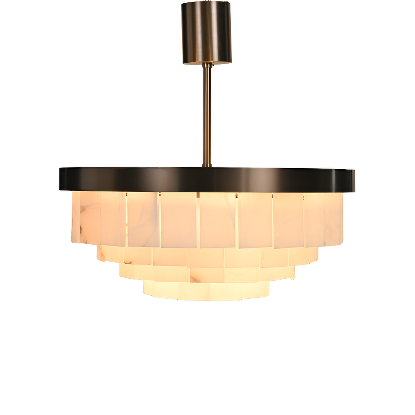 Mayfair Bronze & Alabaster Pendant 60cm by Luxe Collection