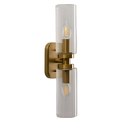 Revere Wall Light in Gold with Clear Glass Light Shade by Luxe Collection