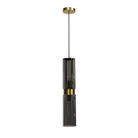 Revere Gold & Smoked Glass Single Pendant by Luxe Collection