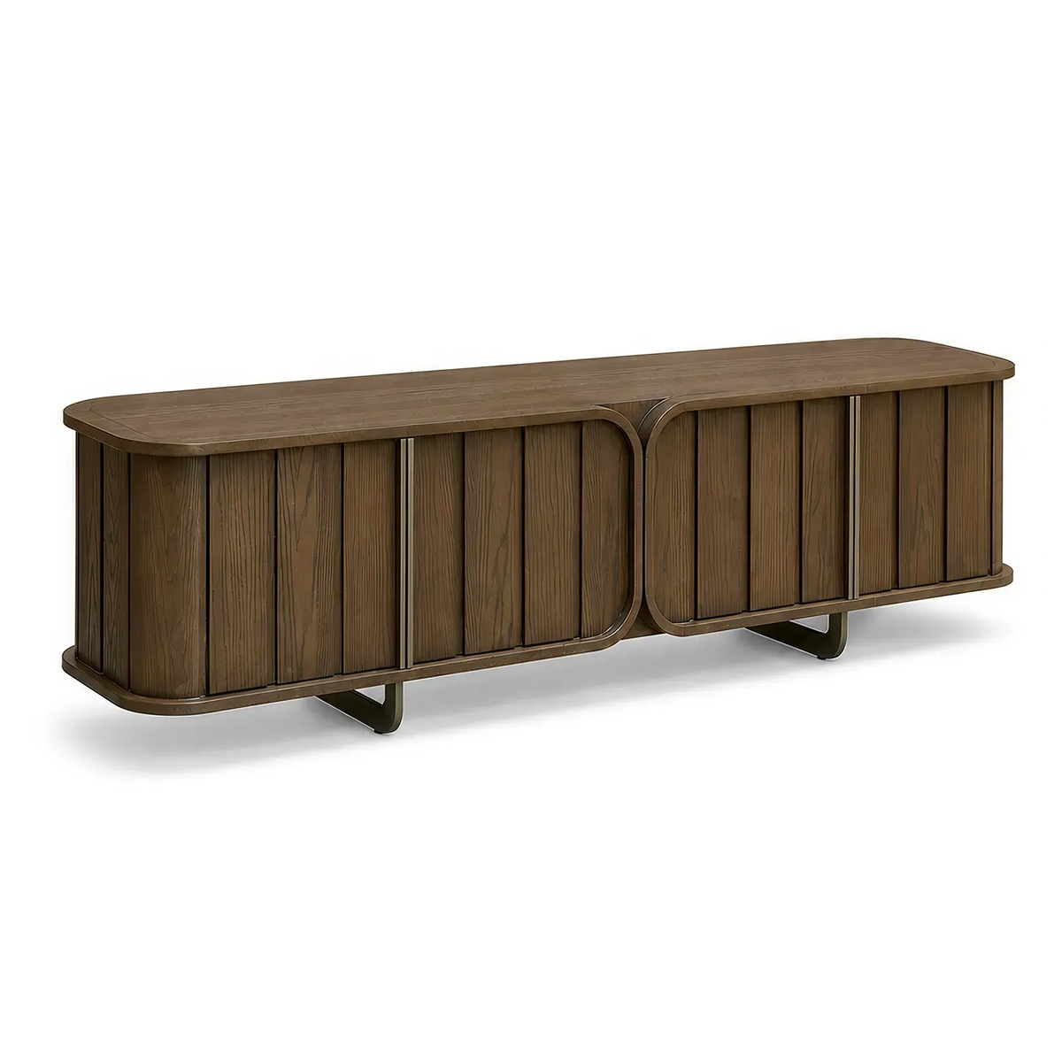 Lisbon Caramel Oak Veneer Media TV Cabinet Unit Berkeley Designs