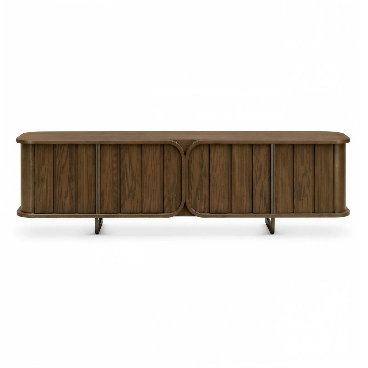 Lisbon Caramel Oak Veneer Media TV Cabinet Unit Berkeley Designs