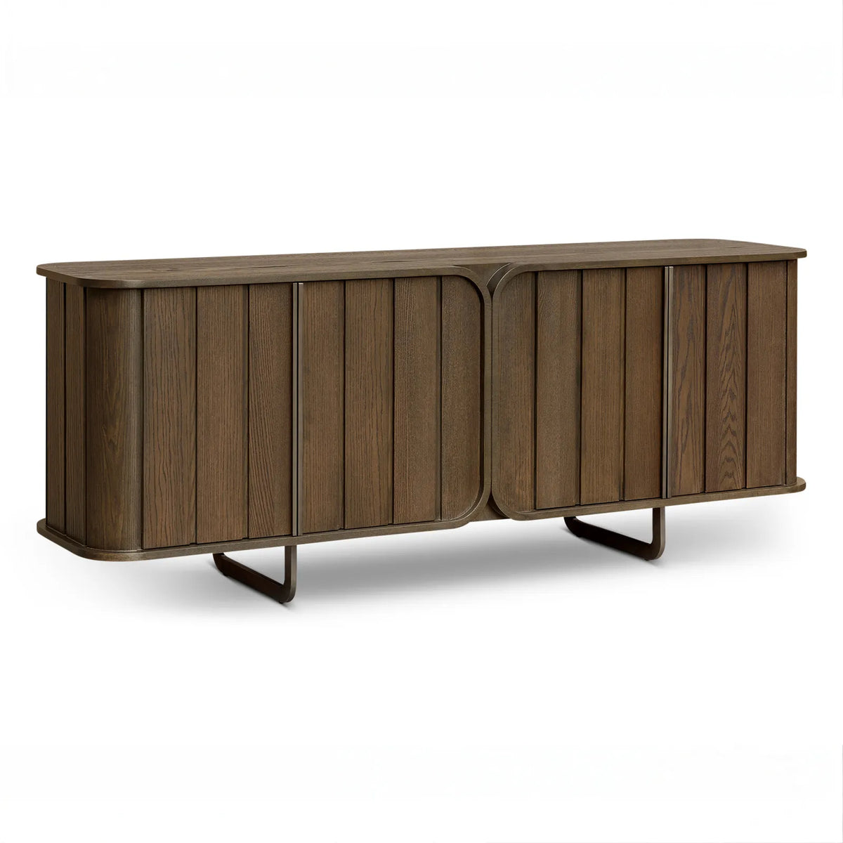 Lisbon Textured Caramel Oak Sideboard Berkeley Designs