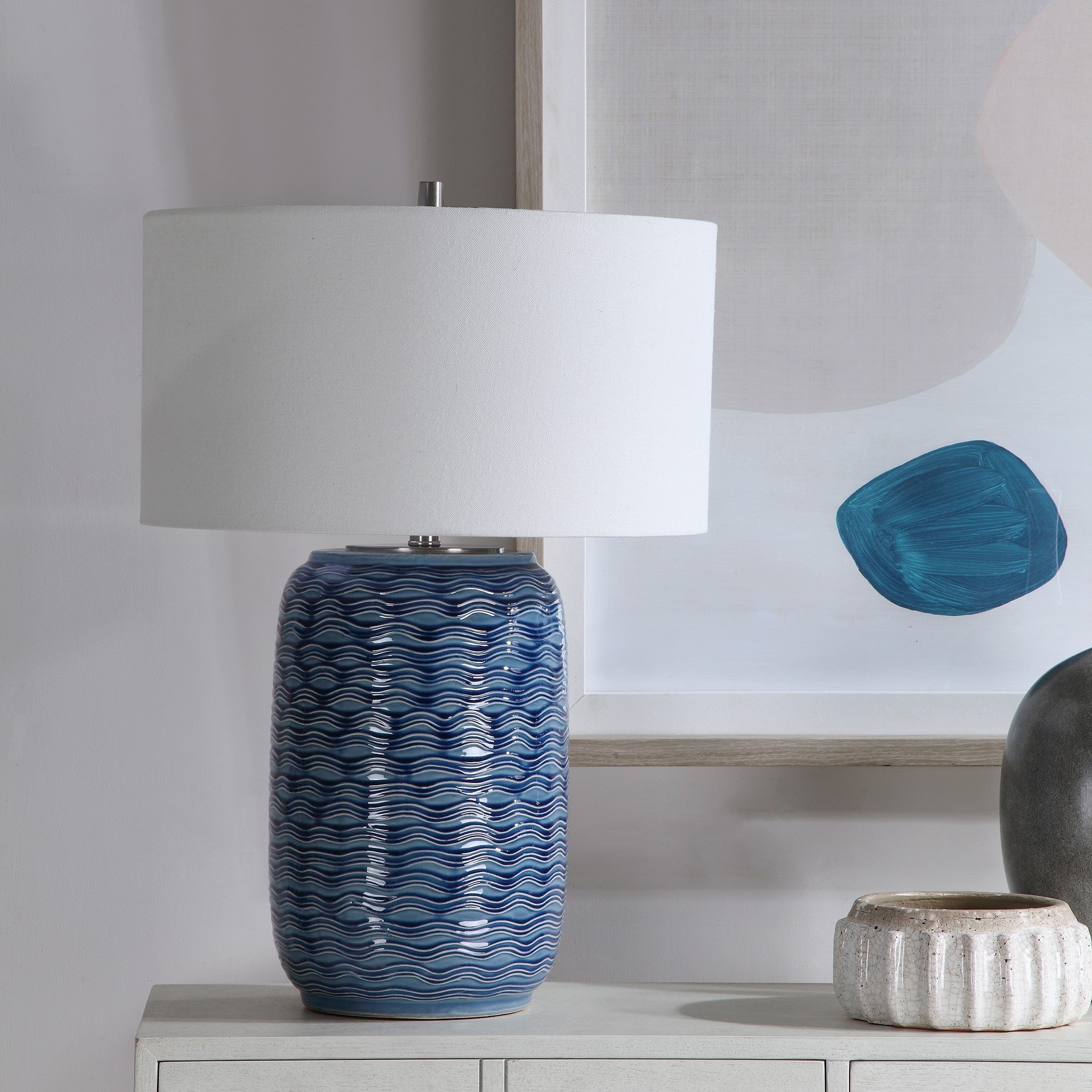 Sedna Blue Table Lamp by Uttermost