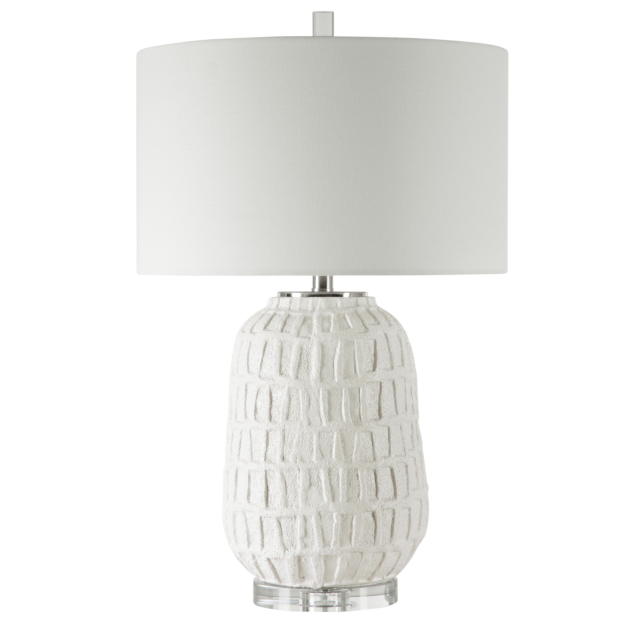 Caelina Textured White Table Lamp by Uttermost