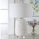 Caelina Textured White Table Lamp by Uttermost
