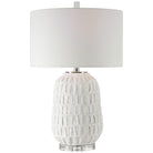 Caelina Textured White Table Lamp by Uttermost