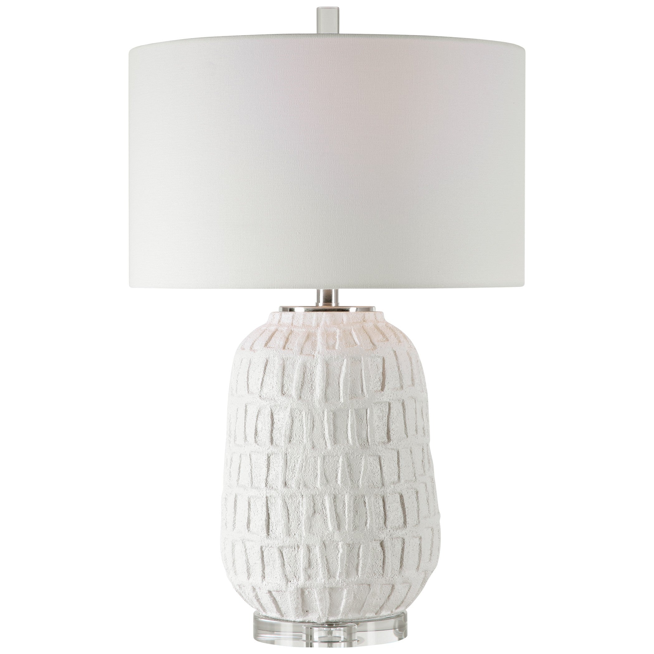 Caelina Textured White Table Lamp by Uttermost