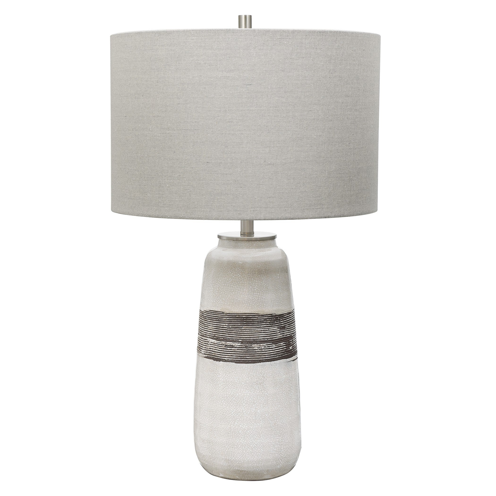 Comanche White Crackle Table Lamp by Uttermost