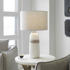 Comanche White Crackle Table Lamp by Uttermost