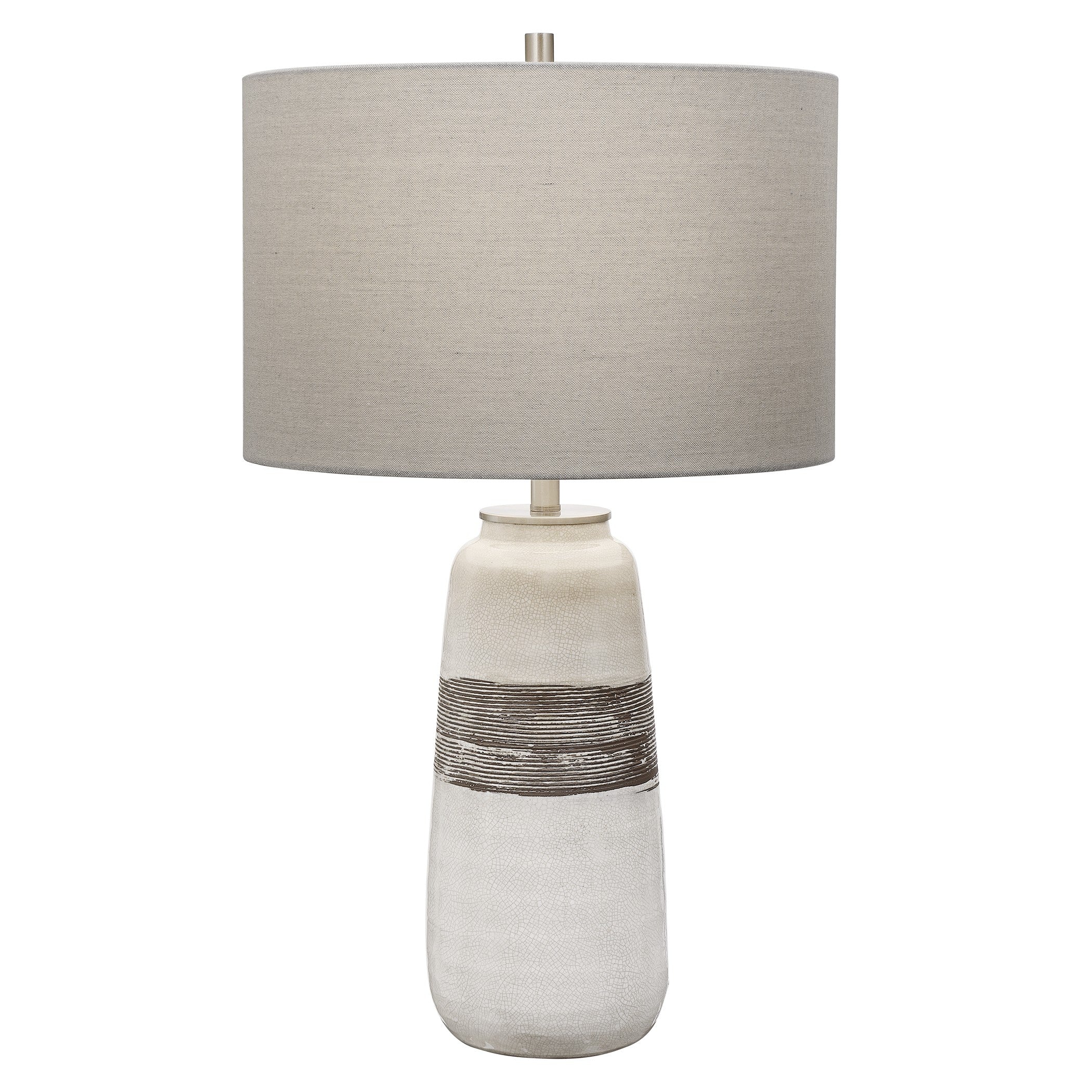 Comanche White Crackle Table Lamp by Uttermost