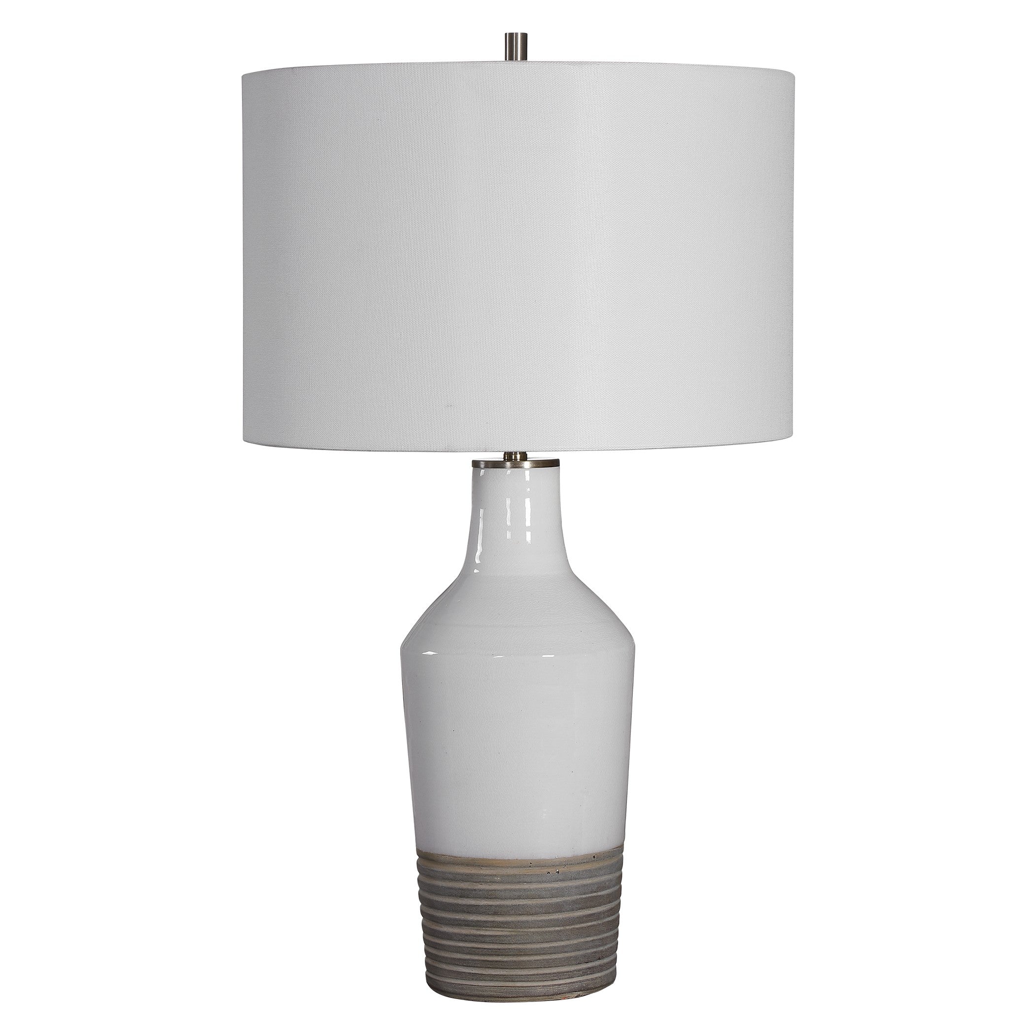 Dakota White Crackle Table Lamp by Uttermost