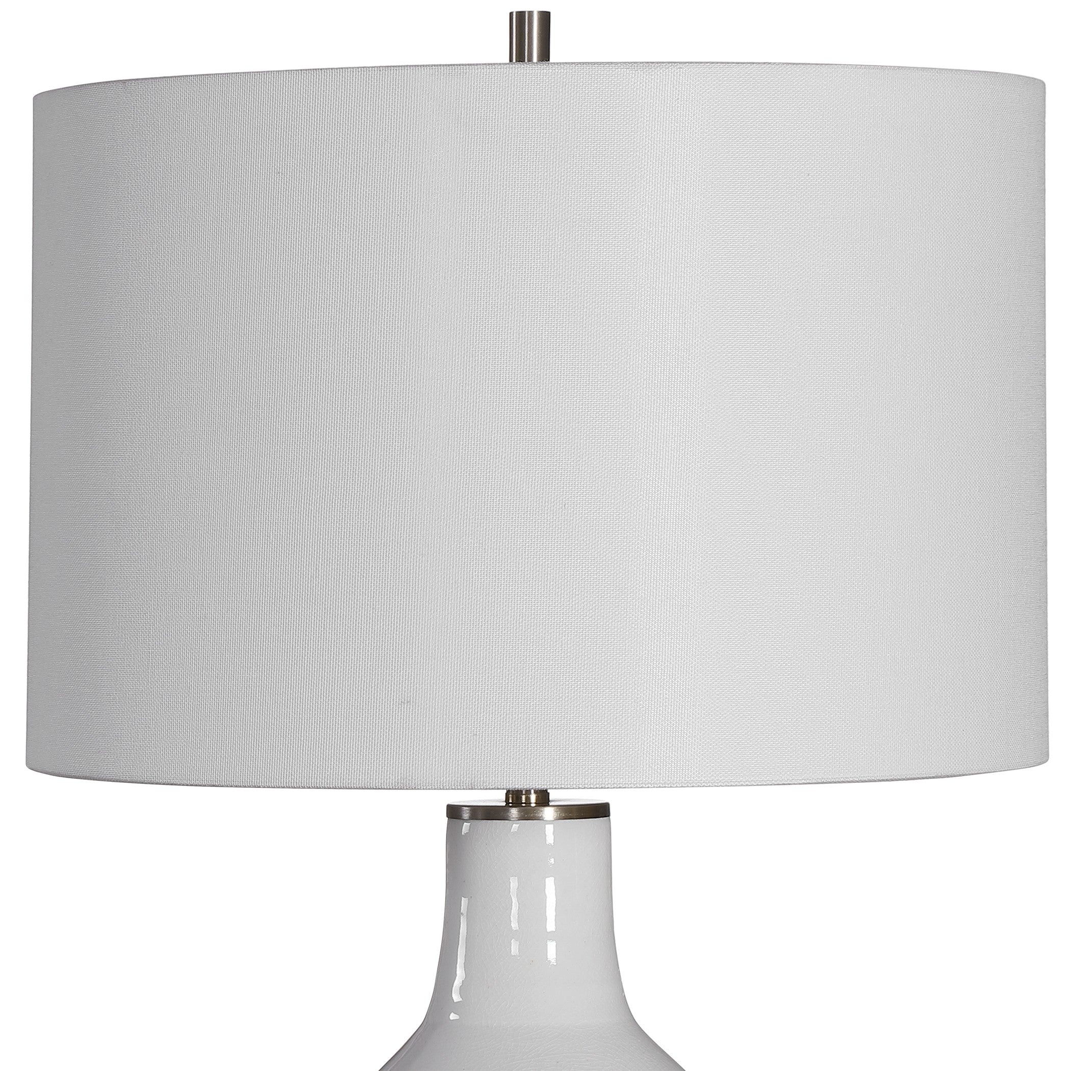 Dakota White Crackle Table Lamp by Uttermost