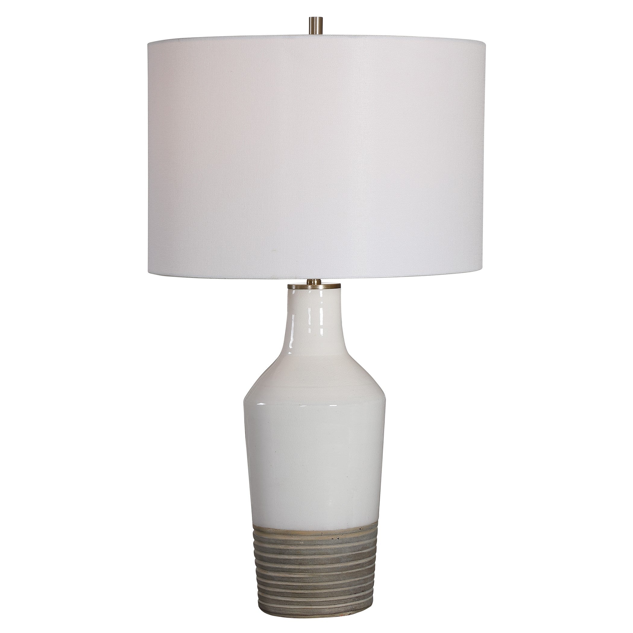 Dakota White Crackle Table Lamp by Uttermost