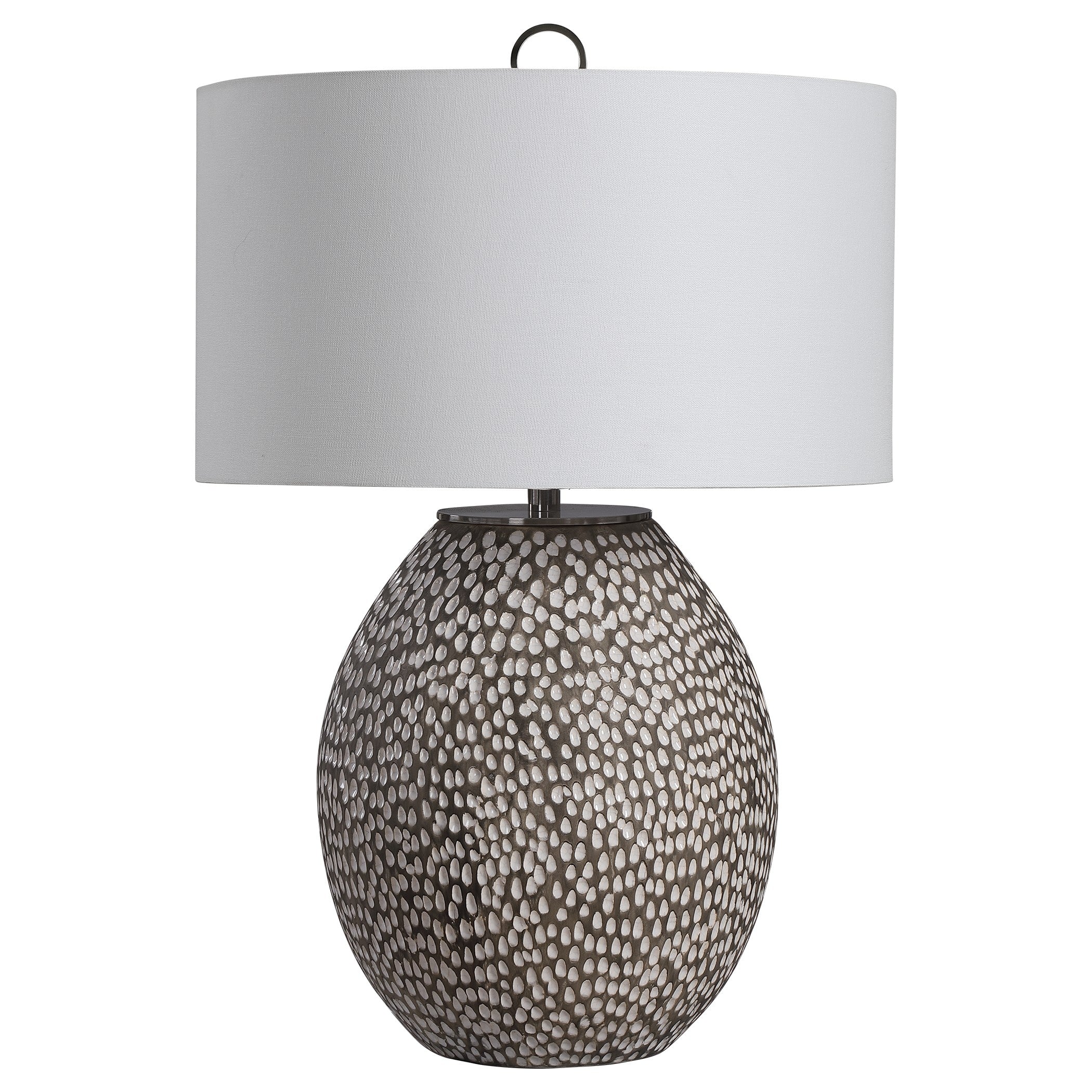 Cyprien Grey White Table Lamp by Uttermost
