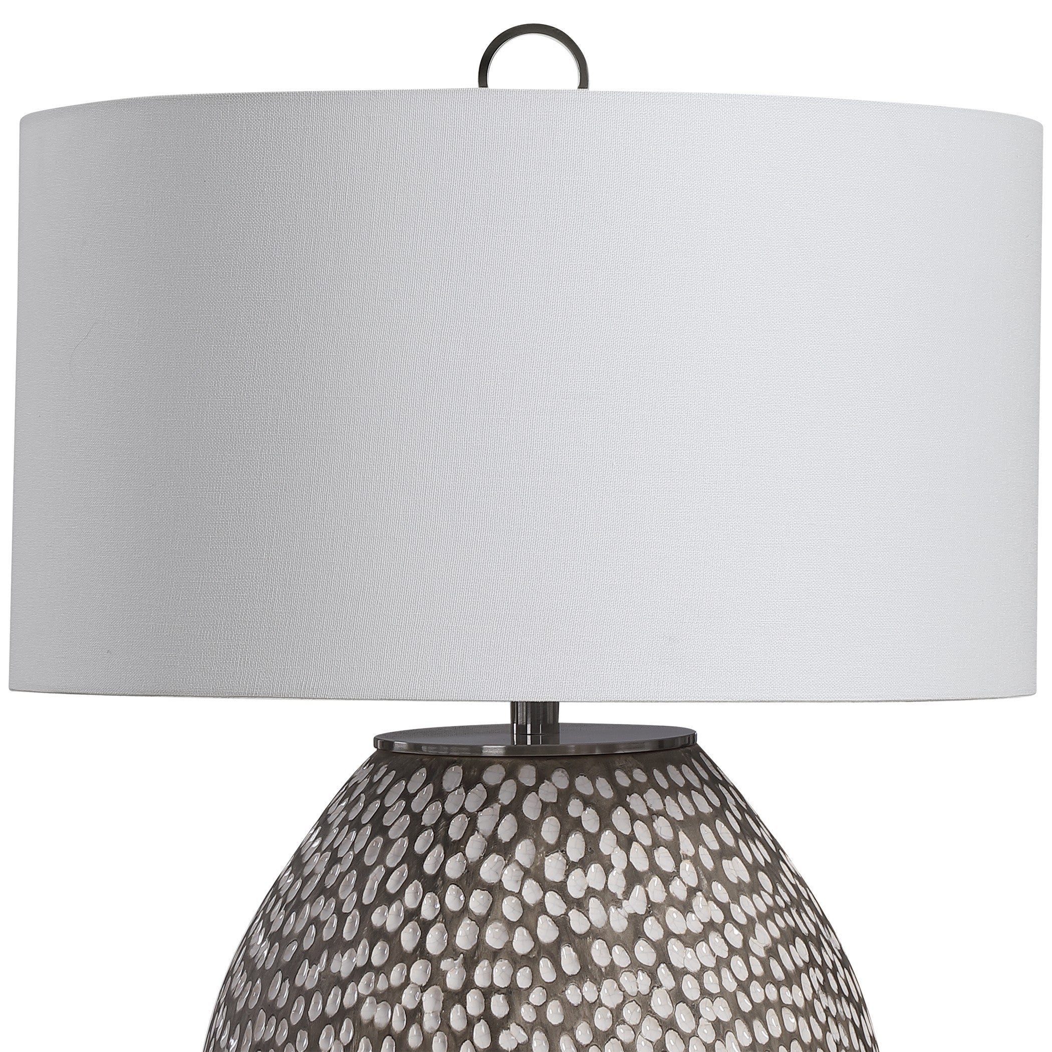 Cyprien Grey White Table Lamp by Uttermost
