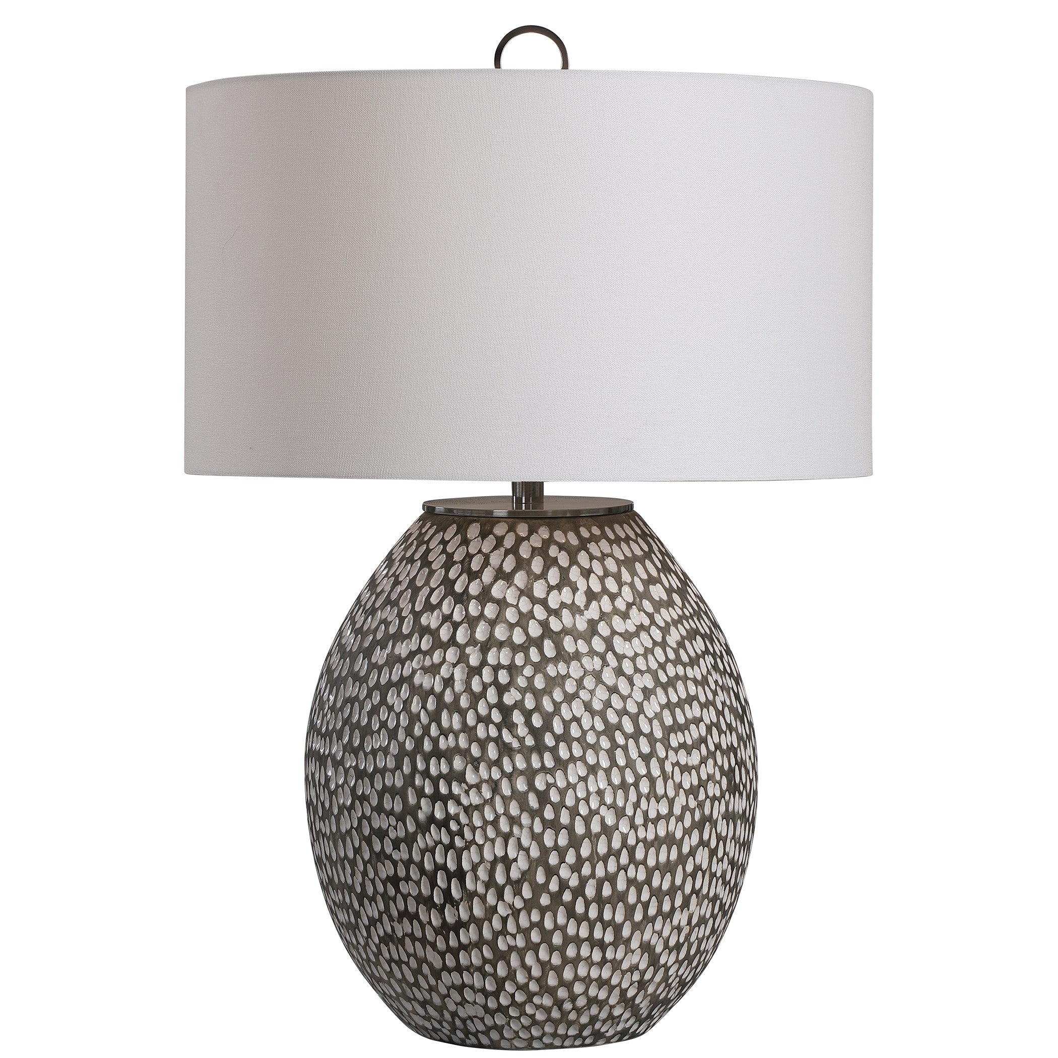 Cyprien Grey White Table Lamp by Uttermost