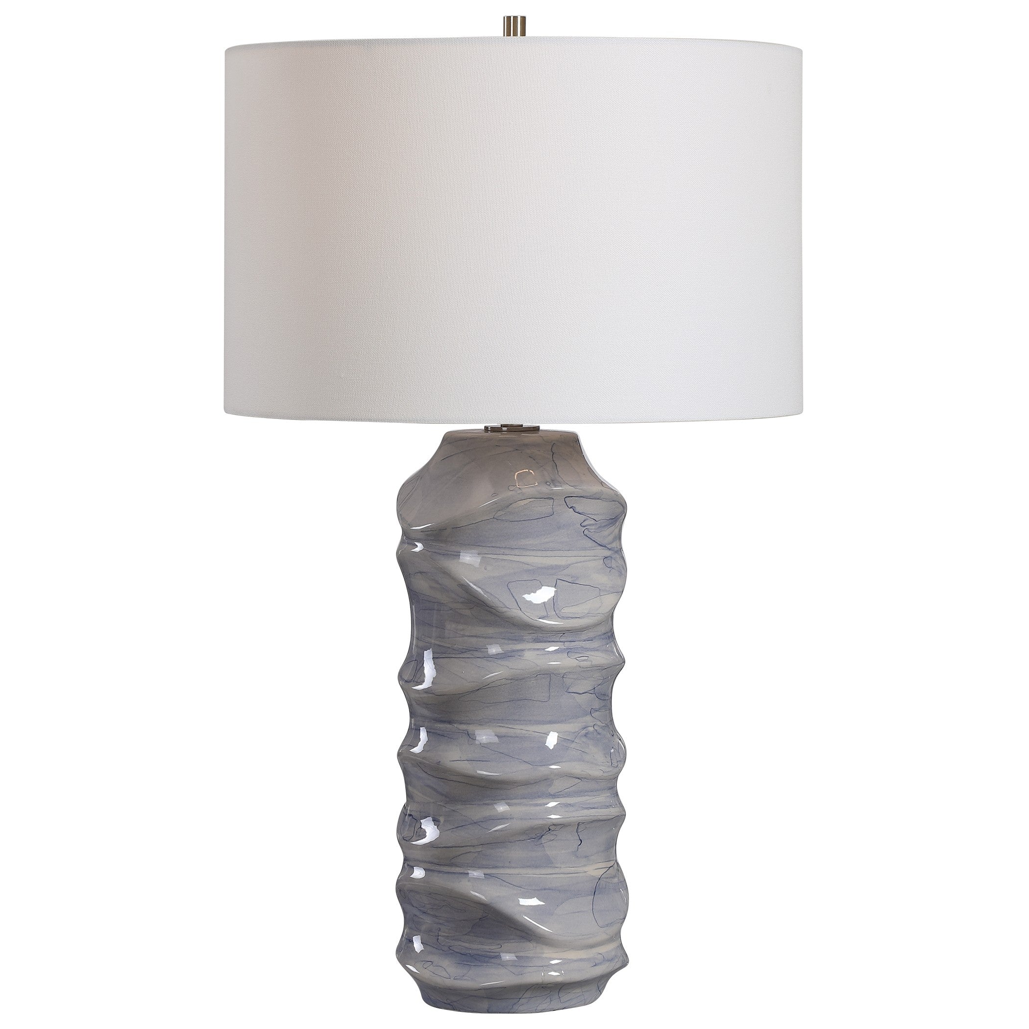 Waves Blue & White Table Lamp by Uttermost