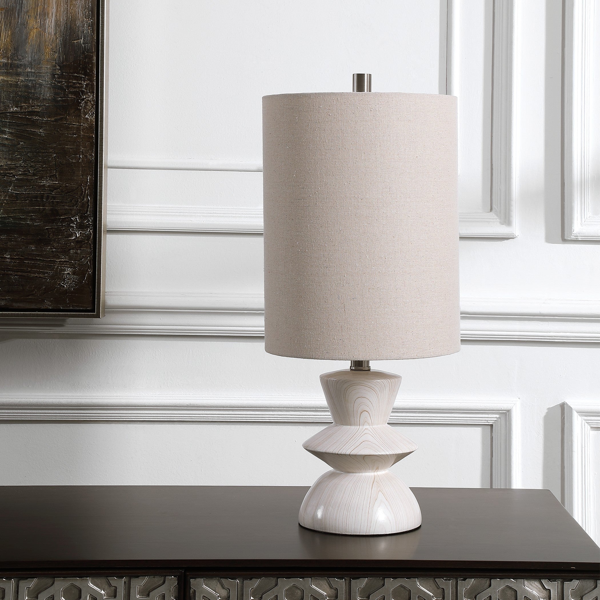 Stevens Bleached Wood Buffet Lamp by Uttermost