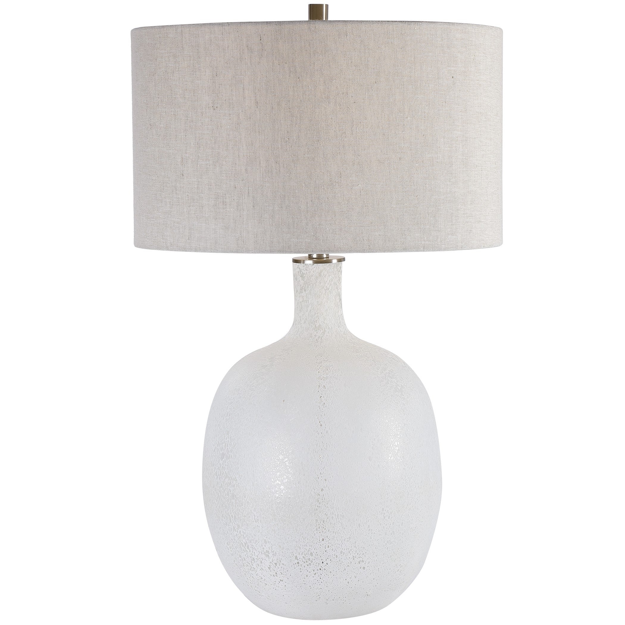 Whiteout Mottled Glass Table Lamp by Uttermost