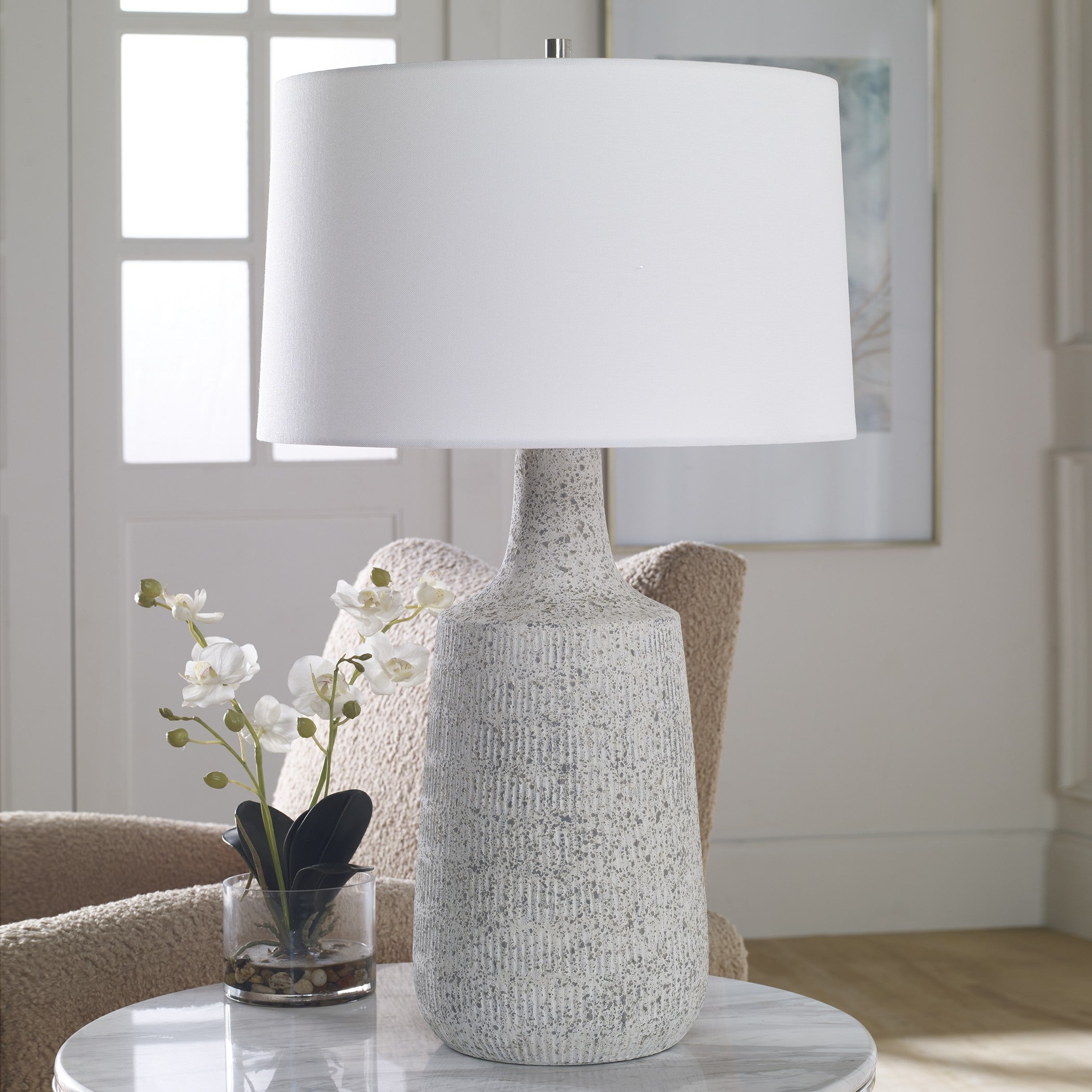 Scouts White Table Lamp by Uttermost